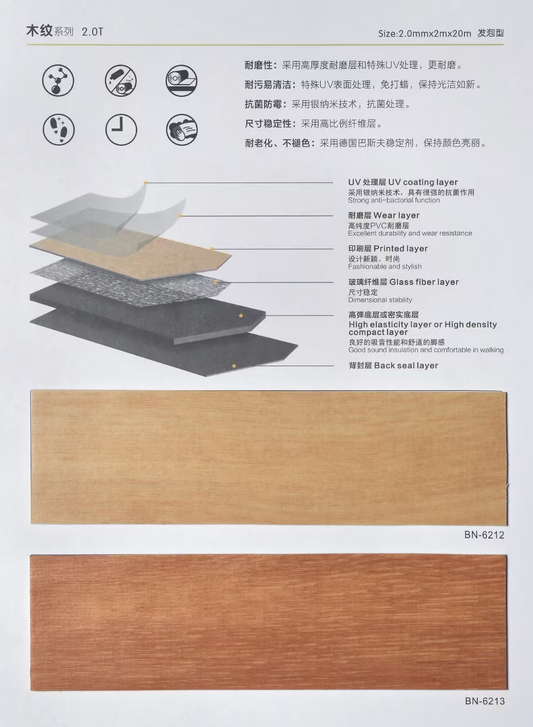 Homogeneous transparent flooring