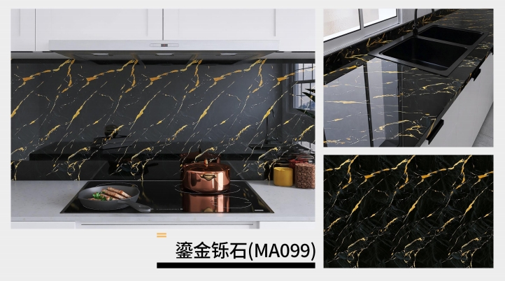 marble oil fume sticker series