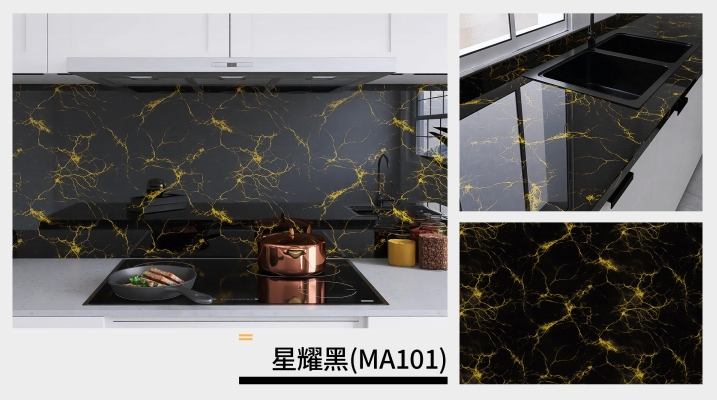 marble oil fume sticker series
