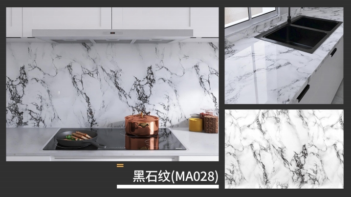 marble oil fume sticker series