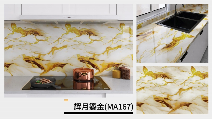 marble oil fume sticker series