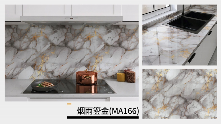 marble oil fume sticker series