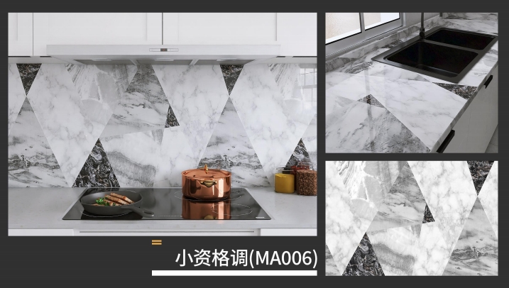 marble oil fume sticker series
