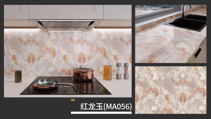 marble oil fume sticker series