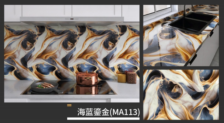 marble oil fume sticker series
