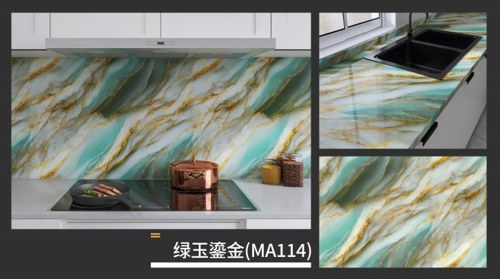marble oil fume sticker series