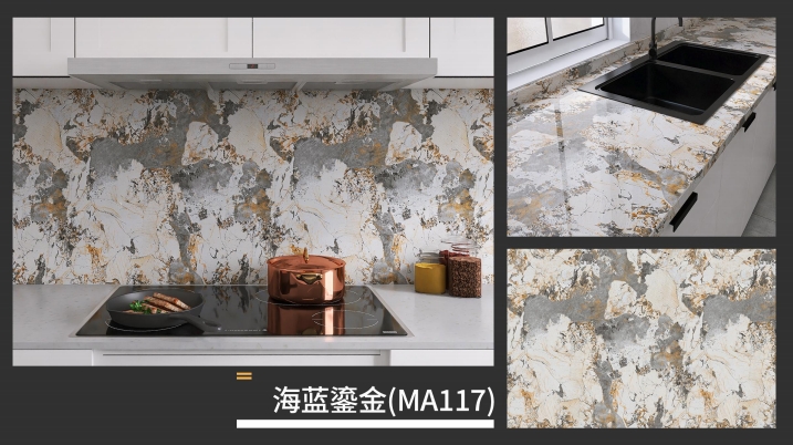 marble oil fume sticker series