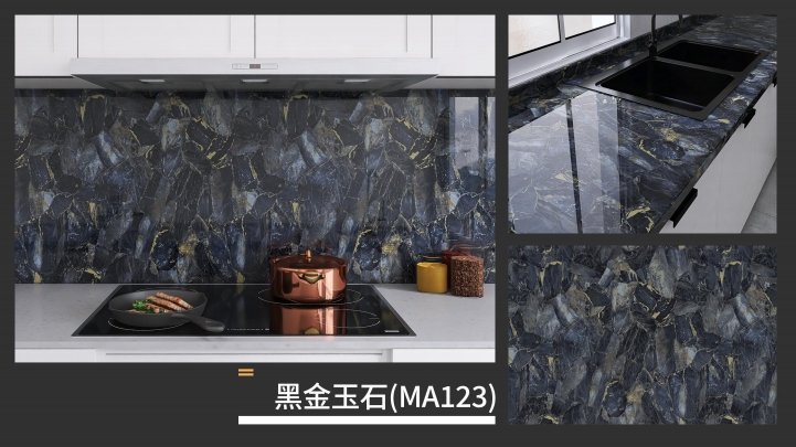 marble oil fume sticker series