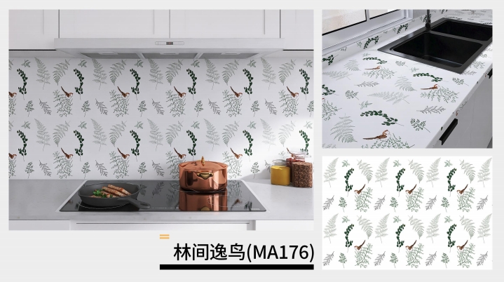 marble oil fume sticker series