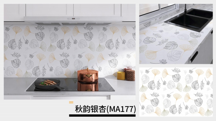 marble oil fume sticker series