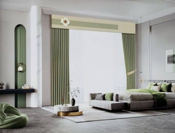 832 cotton and linen high-end jacquard plain color curtains