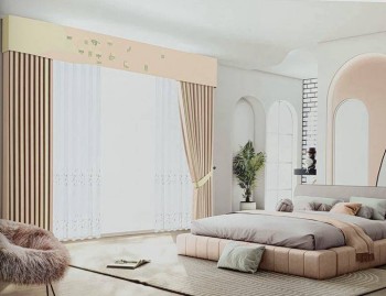 876 cotton linen plain colored curtain