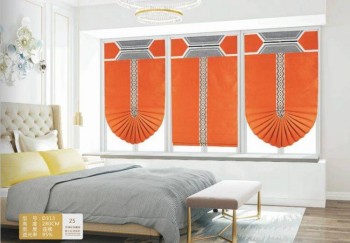High end solid color Roman curtain