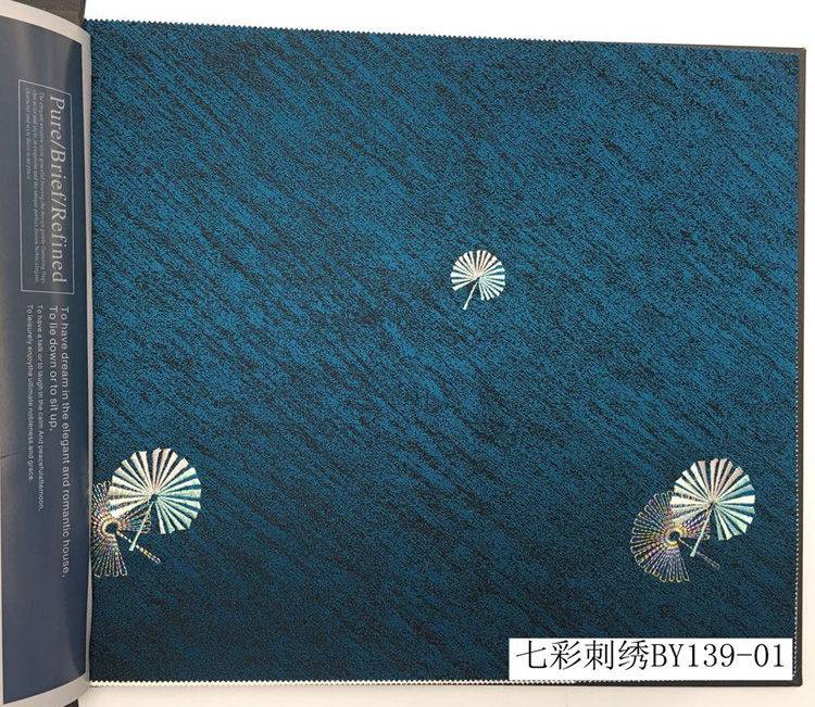 139 popular gold embroidered wall fabric